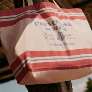 SEZANE CANVAS TOTE BAG